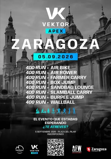 Cartel oficial de Zaragoza 2026 (5 sep 2026 · Apex 05)